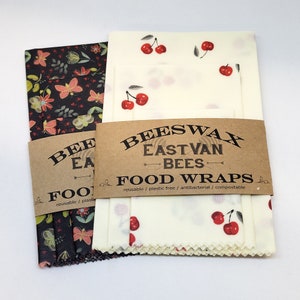 Beeswax Food Wraps, 3 pack 8 11 14, Zero waste, Food Safe, Reusable , FREE SHIPPING image 9