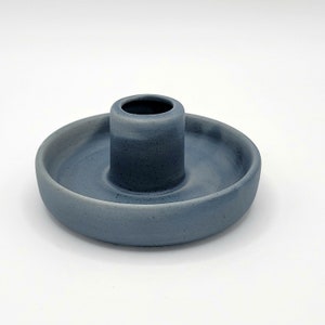 Nordic Hygge style Ceramic Candlestick Holder Blue