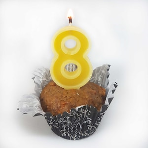 Number Beeswax Birthday Candles Cake Topper Eco Friendly Sustainable image 9