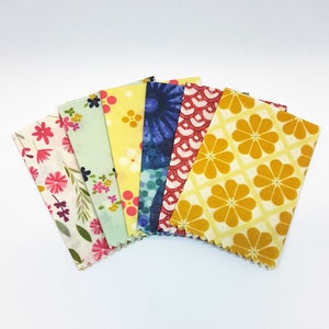 Beeswax Food Wraps -5 pack - 8" - Starter kit - Zero waste- Food Safe - Reusable