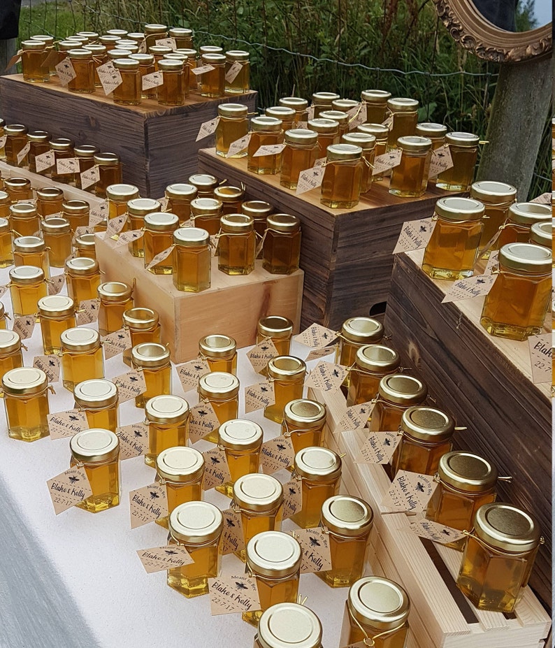 Honey Favors 3 Ounce Jars Honey Wedding Favor Bridal Shower Etsy