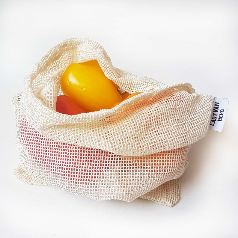 Reusable Mesh Cotton Produce Bagszero Wasteeco Friendly6 Etsy Canada