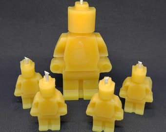 Beeswax candle- mini-fig men - Set of 5