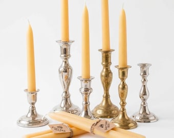 Hand-Dipped Taper Candles-  8" / 9" / 10" / 11"  - 100% Pure Canadian Beeswax - 1 pair