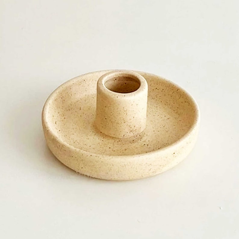 Nordic Hygge style Ceramic Candlestick Holder afbeelding 7