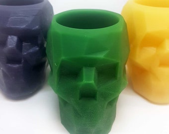 Geometric Skull Beeswax Planter - Succulent - Airplant -Candle Holder