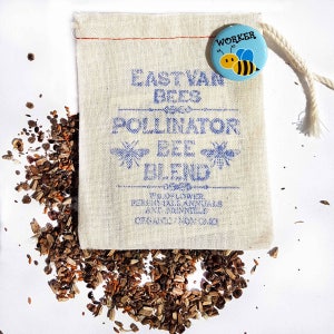 Bee Blend Wildflower seed pack with bee pin image 3