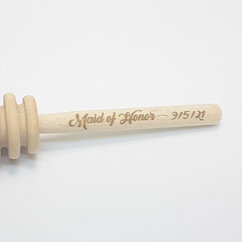 Custom Engraved Wooden Honey Dipper Set of 3