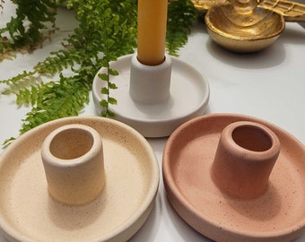 Nordic - Hygge style Ceramic Candlestick Holder