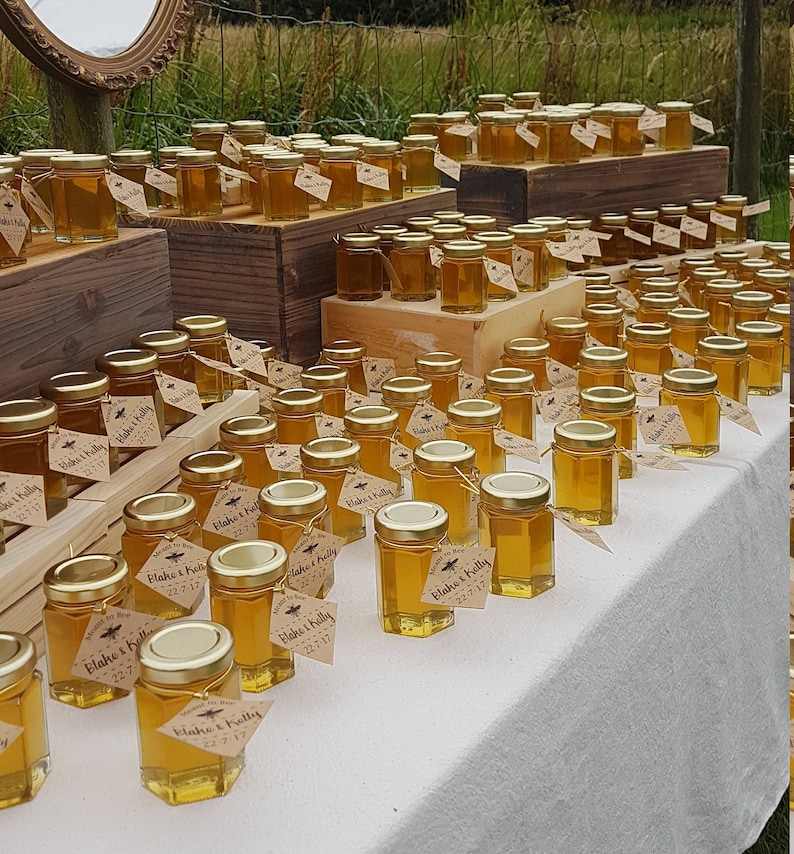 Honey Favors 3 Ounce Jars Honey Wedding Favor Bridal Shower Etsy