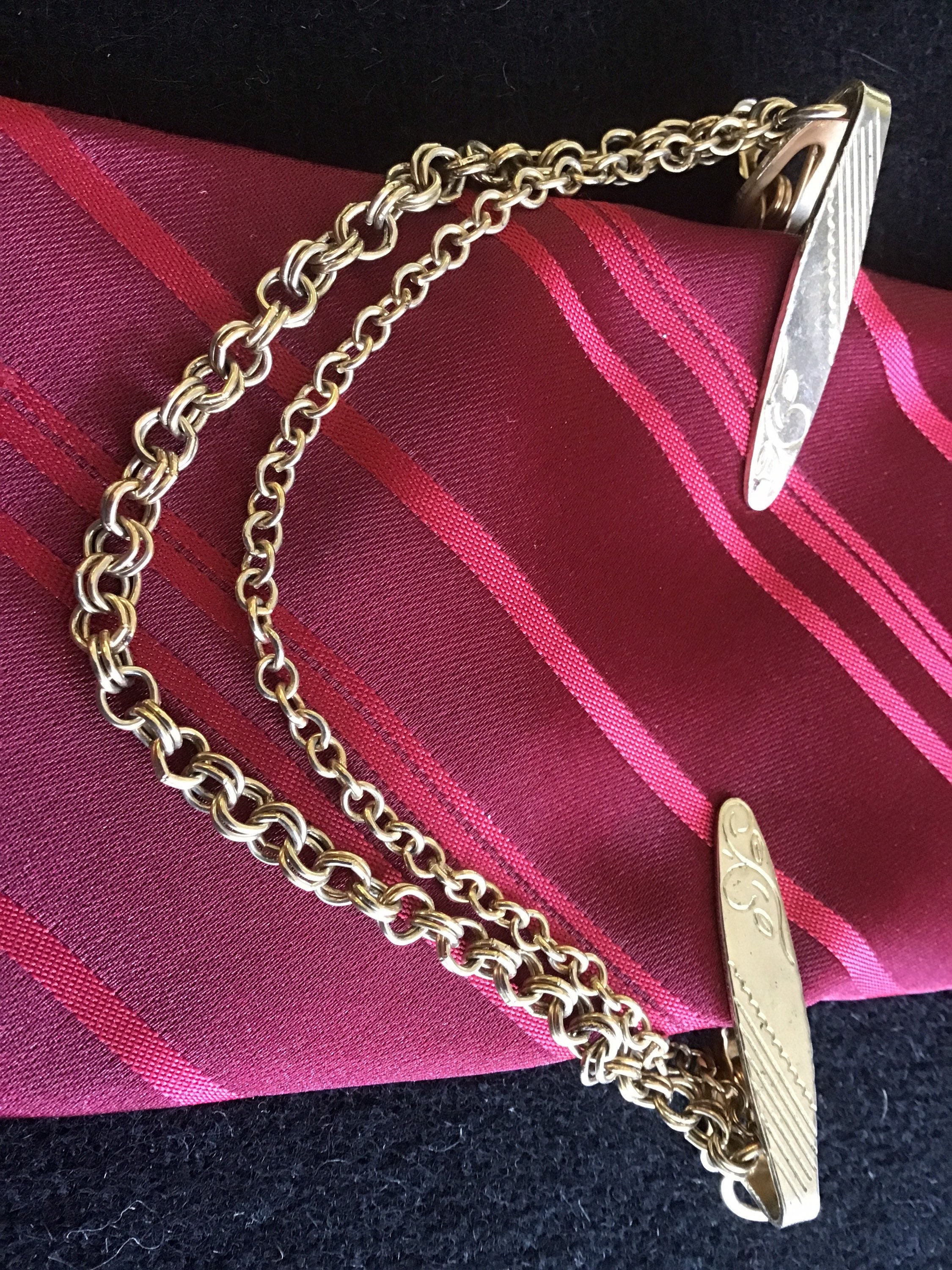 Mens tie pins waistcoat clips cuff links Etsy