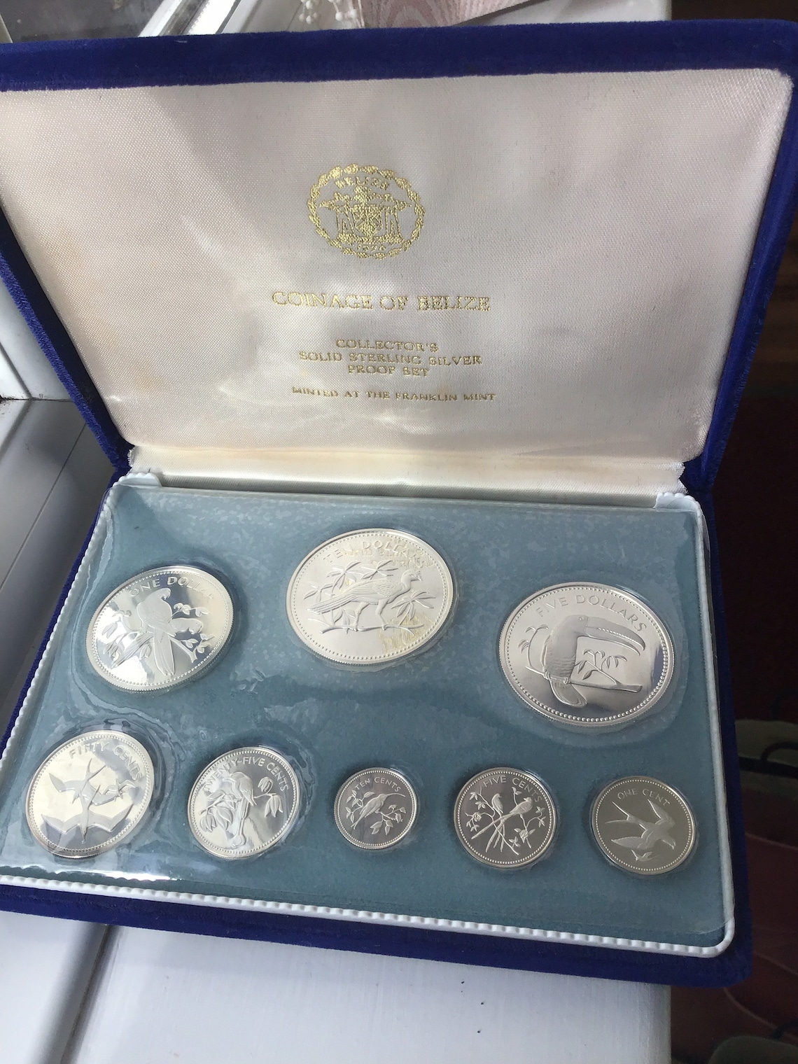 Solid silver collectors proof set coinage of Belize Etsy