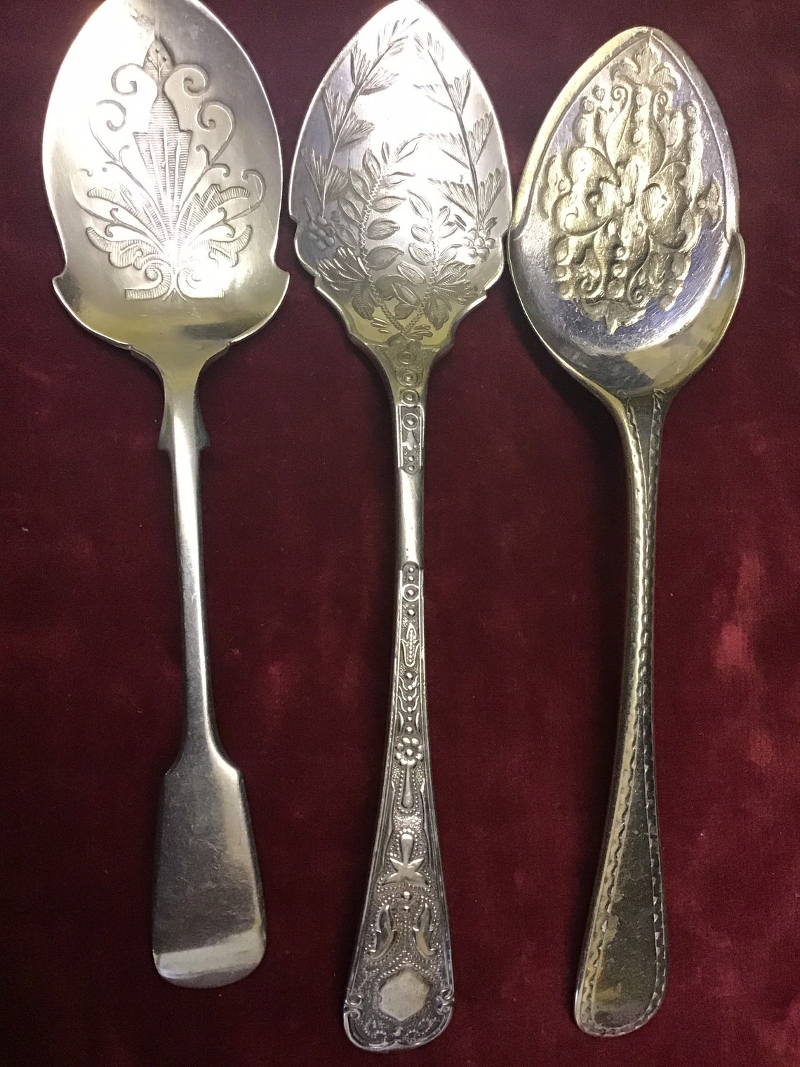 EPNS Jam spoons slotted spoons Etsy