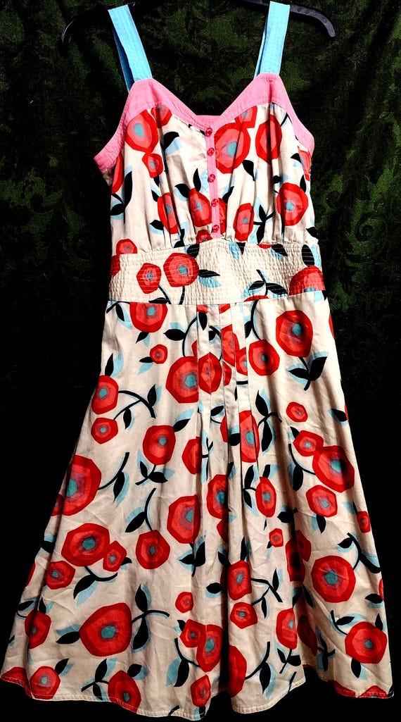 Marc Jacobs, MARC JACOBS Original Vintage Floral Print Colorful Sundress Sz 8 Rare