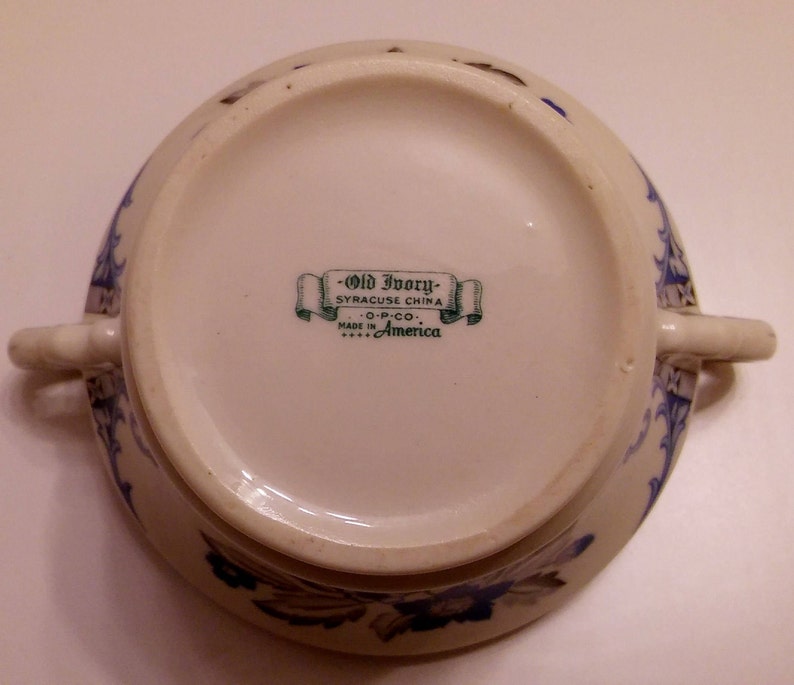 OLD IVORY Syracuse China Vintage Lady Mary Sugar Bowl Op Co Made in USA