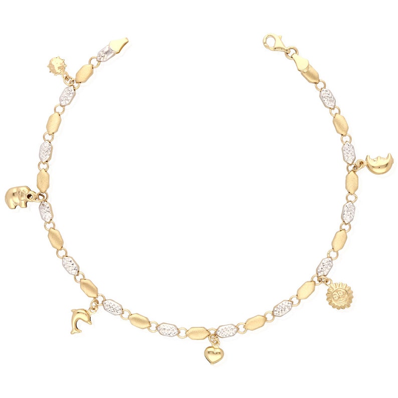 14k yellow gold ankle bracelets