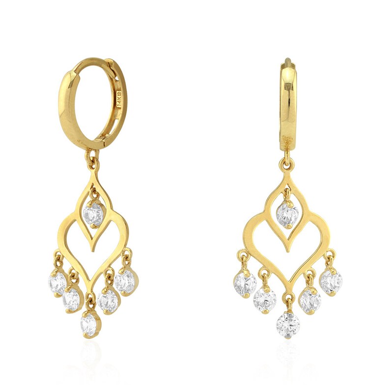 Girls Jewellery 14K White Gold Plated Simulated Diamond Stud Screwback Earrings For Womens
