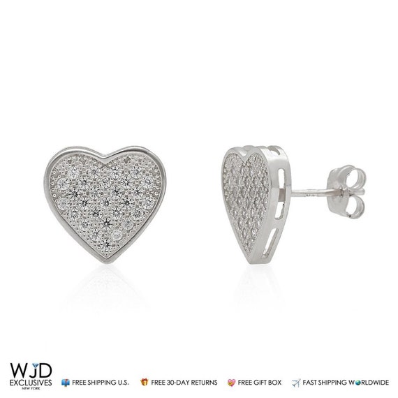 14k Tri-Color Gold Dangle Heart Post Earrings, 30mm X 5mm