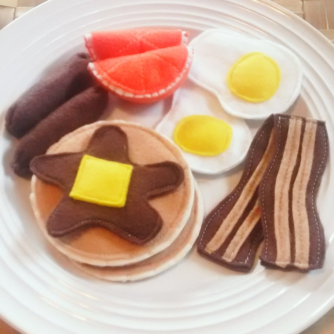 Felt Food Breakfast Set PDF Pattern Etsy