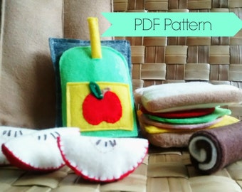 Felt Food Lunch Sack Set Pattern – DIY Sewing (PDF Pattern)