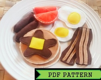 Felt Food Breakfast Set PDF Pattern