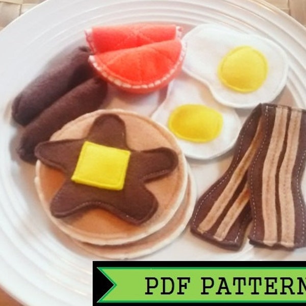 Felt Food Breakfast Set PDF Pattern