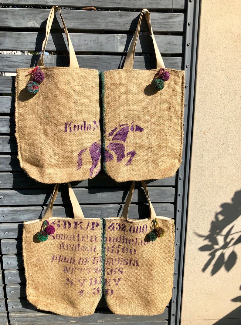 hessian shoulder bag