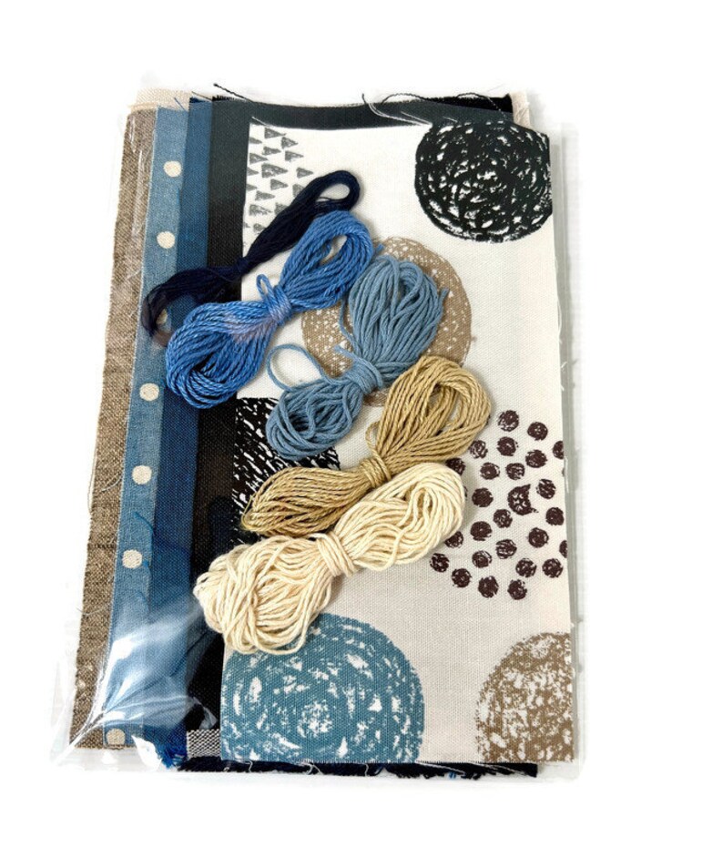 KIT Only Make Your Own Sashiko/boro Pouch Japanese Patchwork Slow