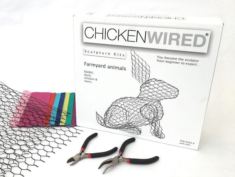 New products world's highest quality popular ChickenWired sculpture kit gift - box price Farmyard animals