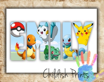 pokemon print etsy