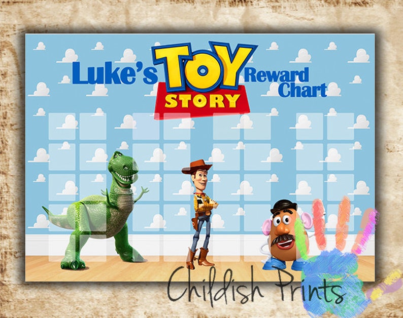 TOY STORY themed Chore Behaviour Reward Chart Woody Buzz | Etsy