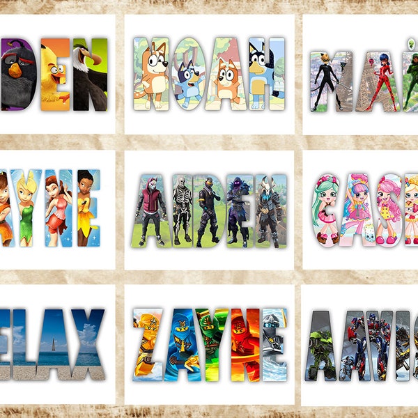 Name Art - Etsy