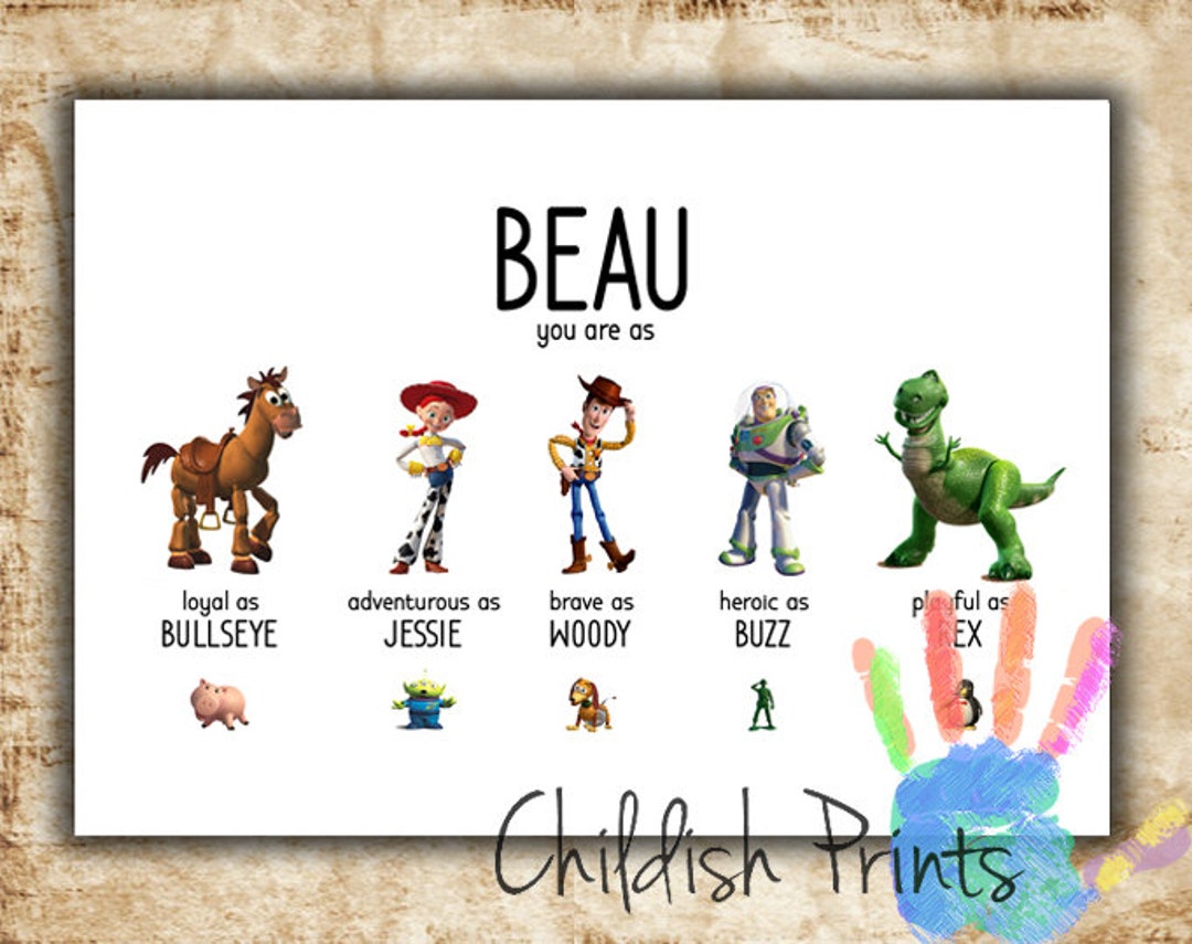 TOY STORY Namensdruck - Persönlichkeitsbild - einzigartige Geschenkidee -  Geburtstagsgeschenk - zum Ausdrucken - Etsy Schweiz, image size:1080x855