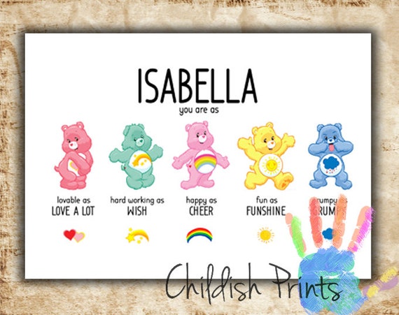 Care Bear Birthday Board, Care Bear Birthday Poster High Resolution Digital  File 