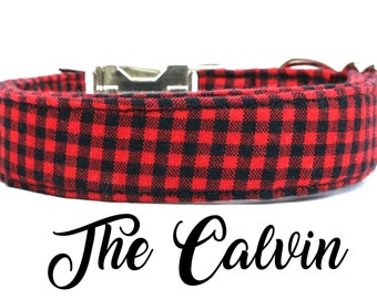 Dog Collar Buffalo Plaid, Plaid Dog Collars, Lumberjack Dog Collar, Mini Buffalo Plaid Dog Collars, Buffalo Plaid, Dog Collar