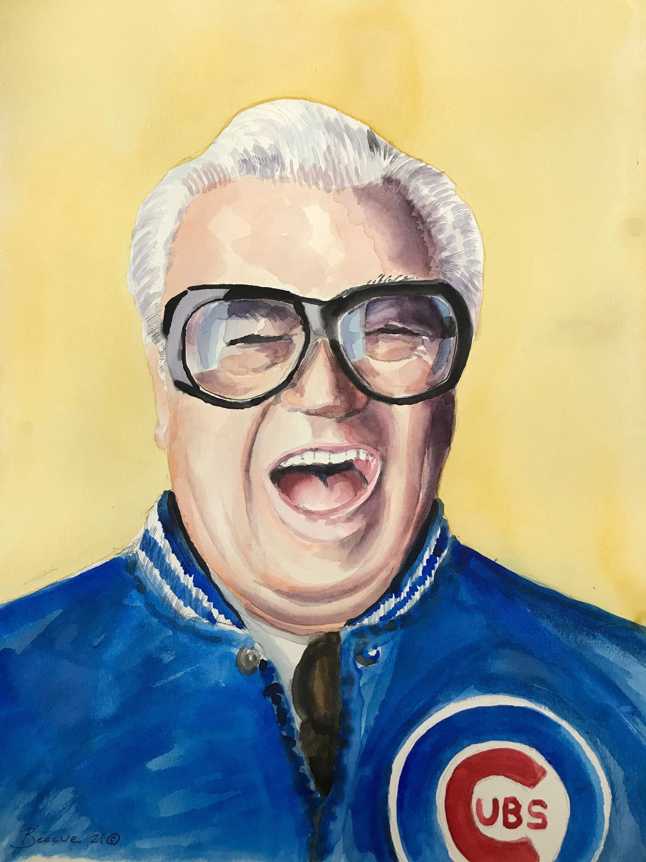 Harry Caray Portrait - Etsy