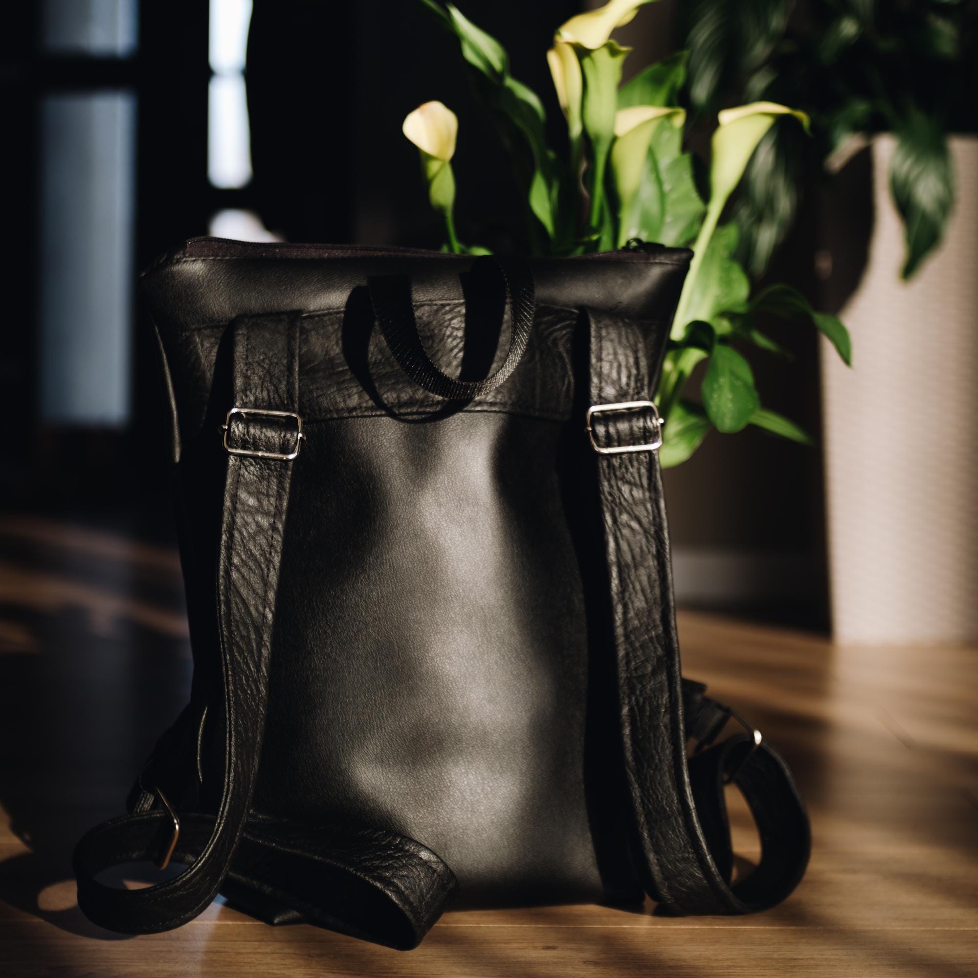 Vegan Leather Guitar Backpack: Handmade Music Lover Gift - Etsy display picture 3