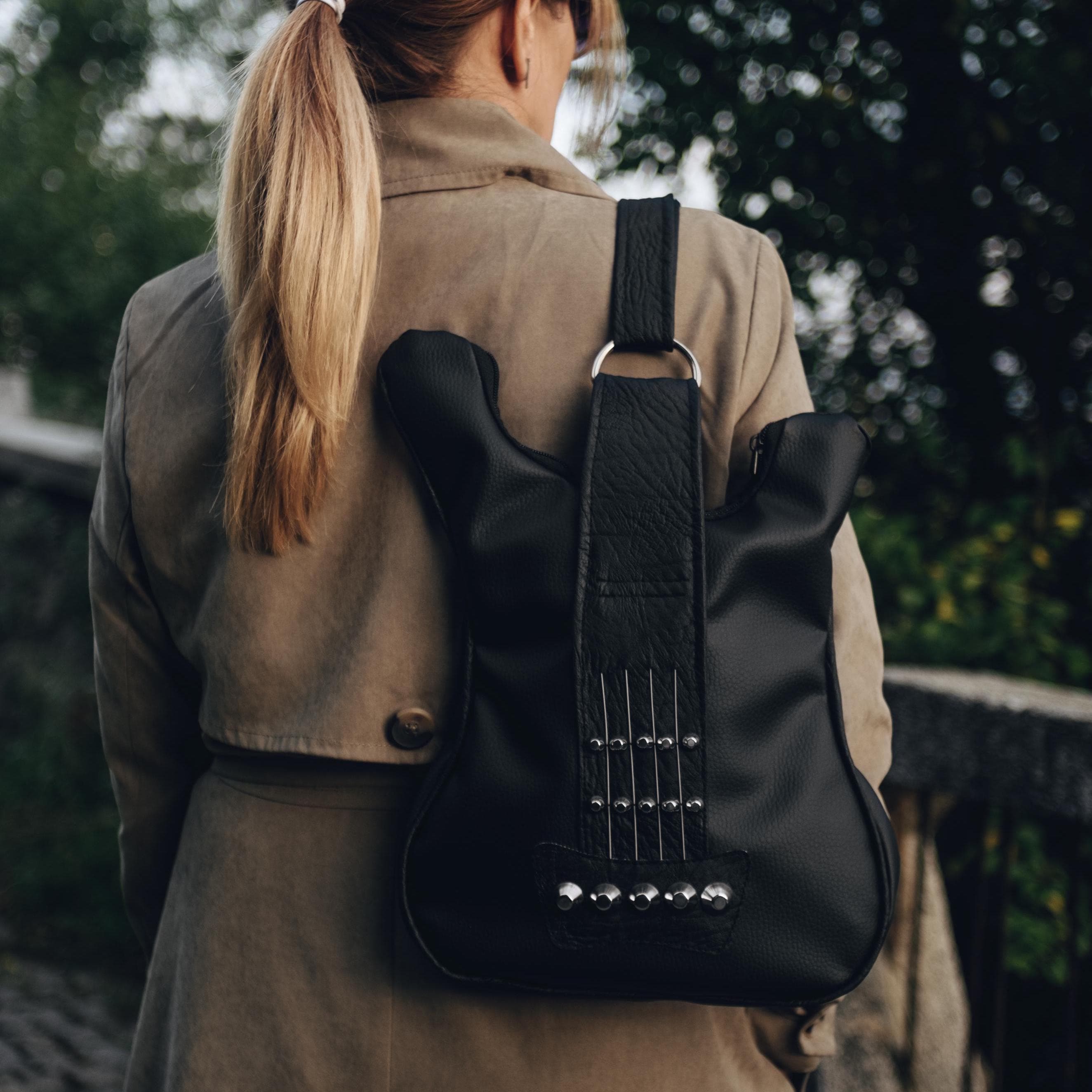 Pre Order YOUR 
Vegan Leather Backpacks With Guitar Strap Vegan Leather Guitar Backpack: Handmade Music Lover Gift - Etsy main image 3