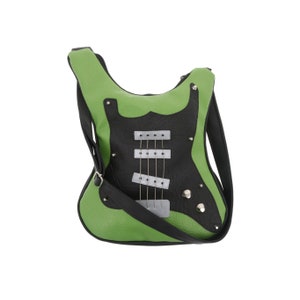 E-Gitarre Vegan Ledertasche, Bassgitarre Tasche, Benutzerdefinierte Gitarrengurt Geldbörse, kleine Umhängetasche Musikgeschenk