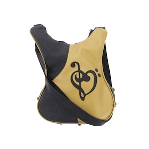 Sac hobo en cuir végétalien, cadeau pour mélomane, petit sac à musique à bandoulière