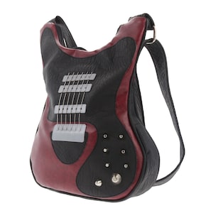Electric Guitar Vegan Leather Purse: Music Festival Bag