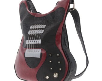 Veganskt läderväska för elgitarr: Musikfestivalväska