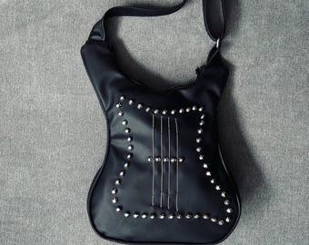 Gitarrväska Axelrem, Rockmodegåva, italiensk vegansk läderväska