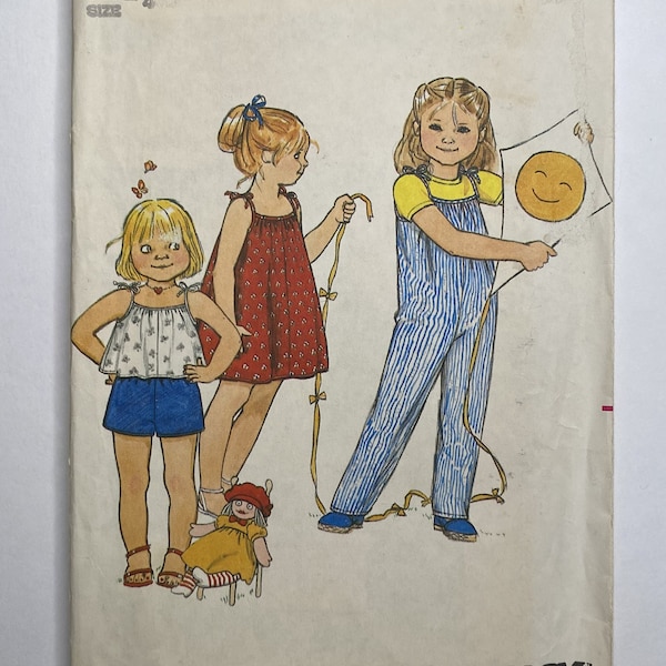 Children's Top, Dress, Jumpsuit & Shorts, Size 4, Butterick 4309, Fast and Easy Sewing Pattern