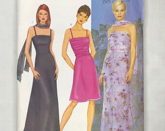 Butterick 6739 Sewing Pattern for Misses' Formal Dress & Scarf Size 6 8 10