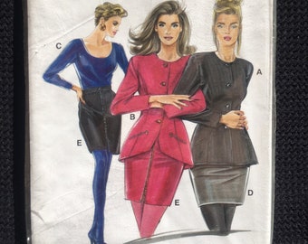 Patron de couture vintage Neue Mode, veste, jupe et body pour femme, taille 10-20