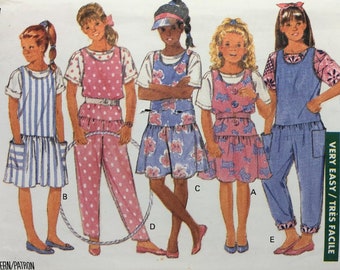 Girl's Top, Jumper & Jumpsuit, Size 12-14, Butterick 3984 Sewing Pattern