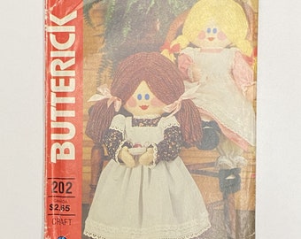 Butterick Craft 4532/428/202, 80's Vintage Sewing Pattern, Rag Doll & Doll Clothes