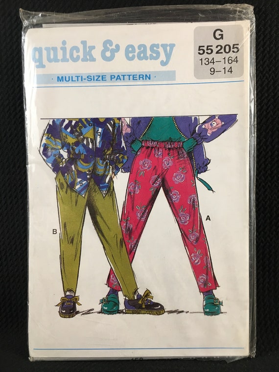 Boys/girls Stretch Pants, Pull-on Pants, Stirrup Pants, Size 9-14 Neue Mode  G55205 Sewing Pattern 