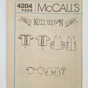 Toddler/Girls/Boys Jumper, Short-All, Shirts & Hat, Size 4, McCall's 4204, Kitty Benton, 80's Sewing Pattern image 4